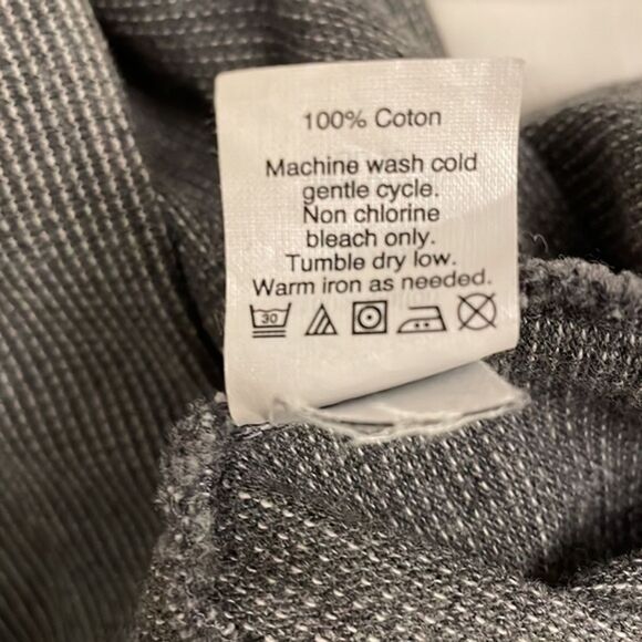 Madewell Grey Cotton Pinstripe Sleeveless Shift Dress Womens Size XS - Picture 9 of 12